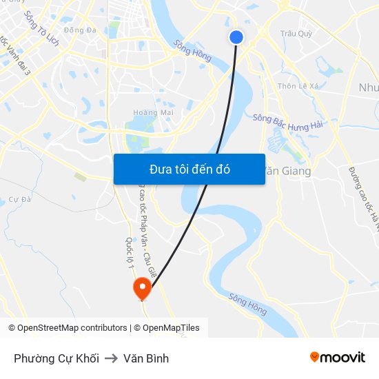 Phường Cự Khối to Văn Bình map