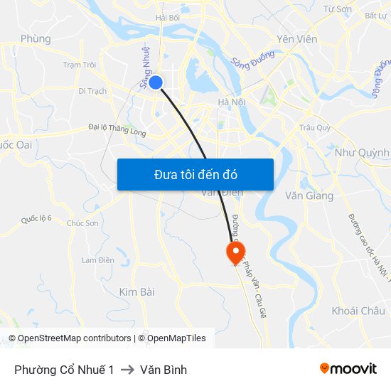 Phường Cổ Nhuế 1 to Văn Bình map
