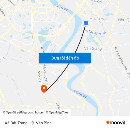 Xã Bát Tràng to Văn Bình map