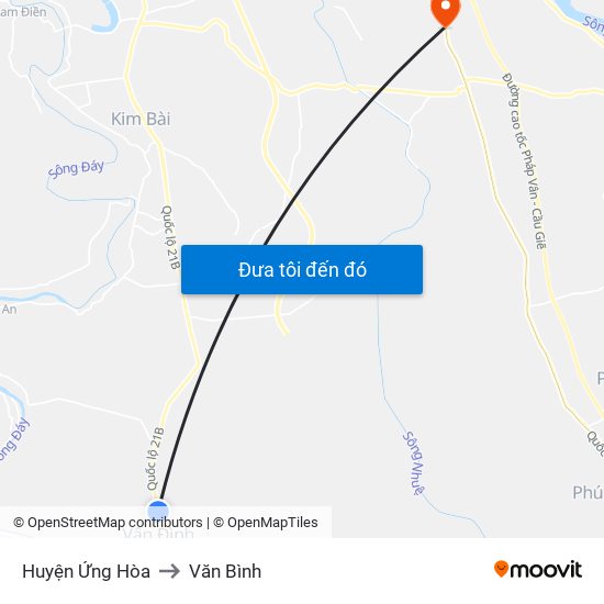 Huyện Ứng Hòa to Văn Bình map