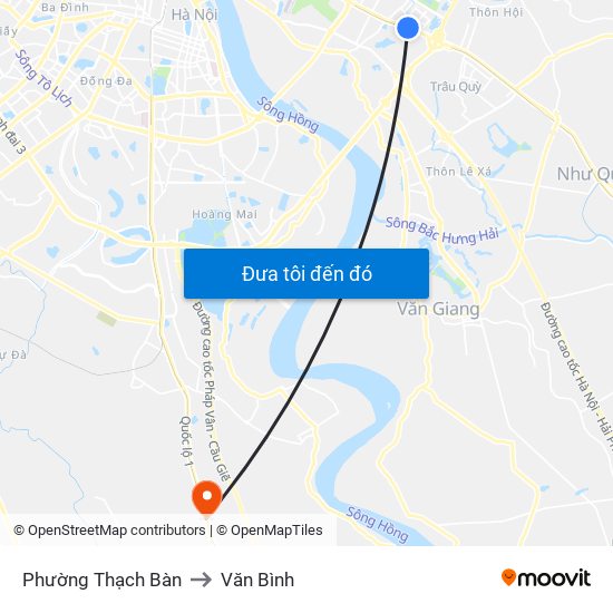 Phường Thạch Bàn to Văn Bình map