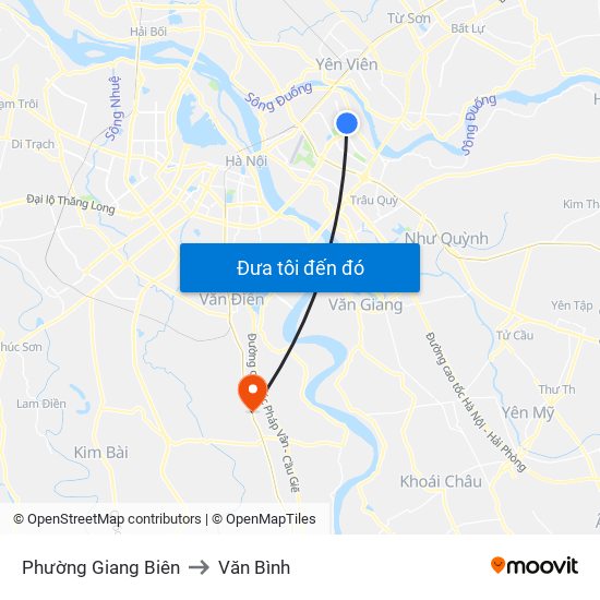 Phường Giang Biên to Văn Bình map