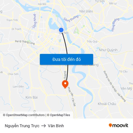 Nguyễn Trung Trực to Văn Bình map