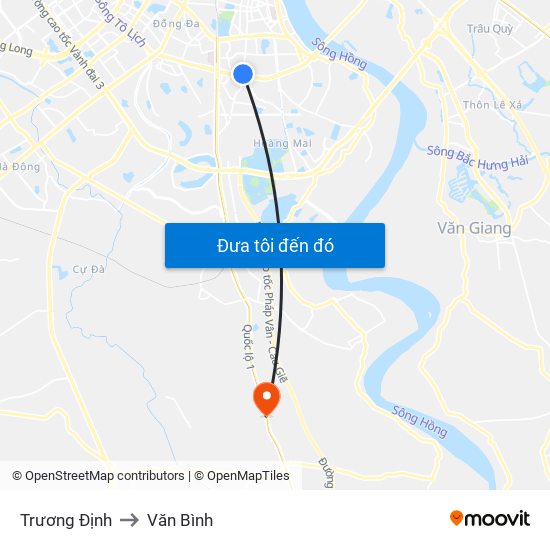 Trương Định to Văn Bình map