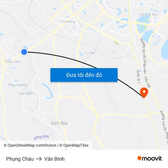 Phụng Châu to Văn Bình map