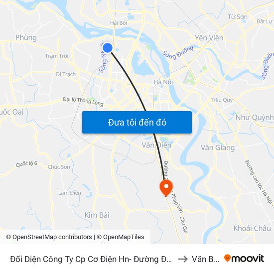 Đối Diện Công Ty Cp Cơ Điện Hn- Đường Đức Thắng to Văn Bình map