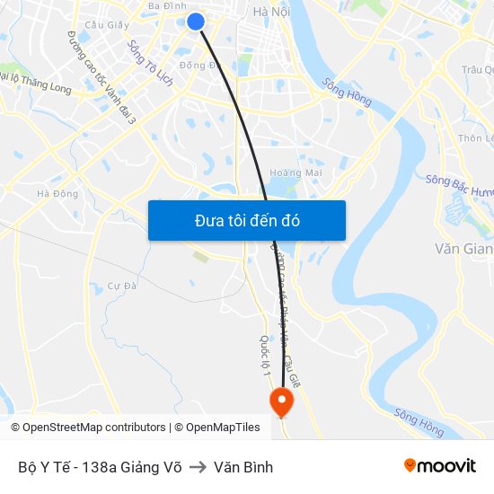 Bộ Y Tế - 138a Giảng Võ to Văn Bình map