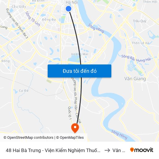 48 Hai Bà Trưng - Viện Kiểm Nghiệm Thuốc Trung Ương to Văn Bình map