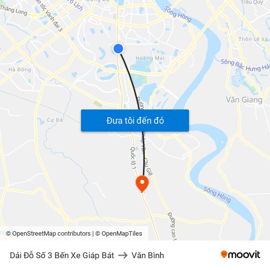 Dải Đỗ Số 3 Bến Xe Giáp Bát to Văn Bình map