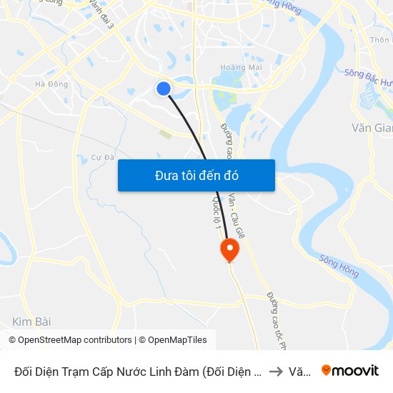 Đối Diện Trạm Cấp Nước Linh Đàm (Đối Diện Chung Cư Hh1c) - Nguyễn Hữu Thọ to Văn Bình map