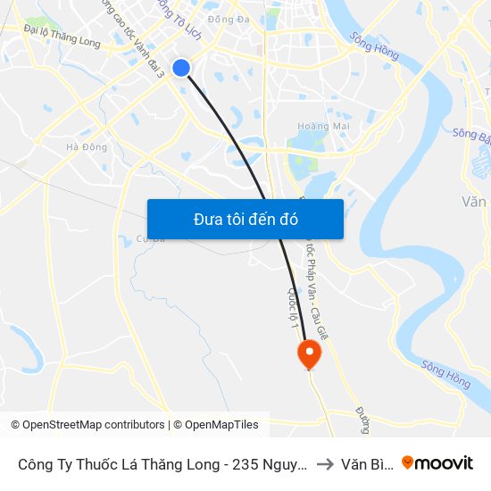 Công Ty Thuốc Lá Thăng Long - 235 Nguyễn Trãi to Văn Bình map