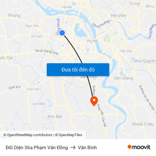 Đối Diện 36a Phạm Văn Đồng to Văn Bình map