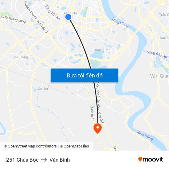 251 Chùa Bộc to Văn Bình map