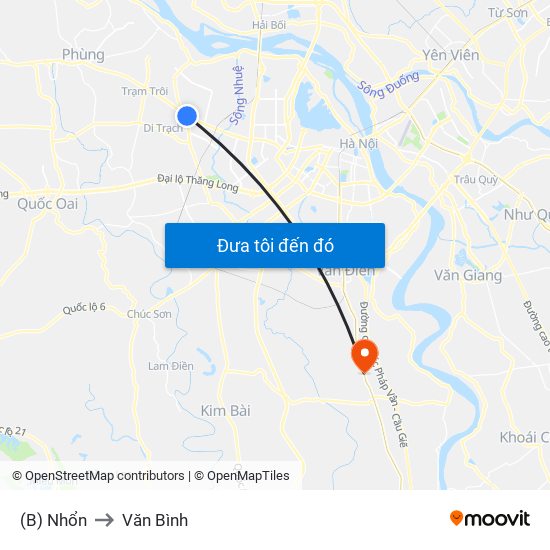 (B) Nhổn to Văn Bình map