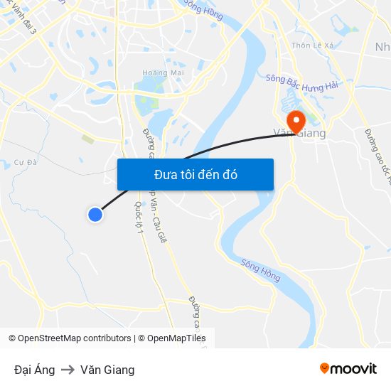 Đại Áng to Văn Giang map