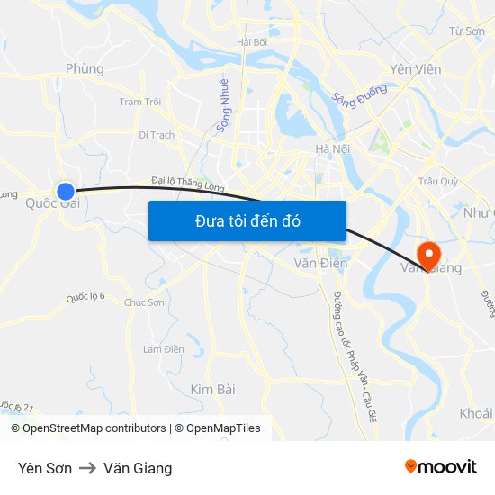Yên Sơn to Văn Giang map