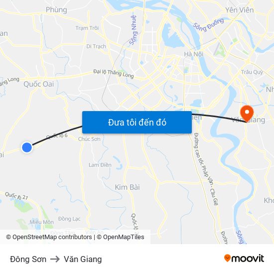 Đông Sơn to Văn Giang map