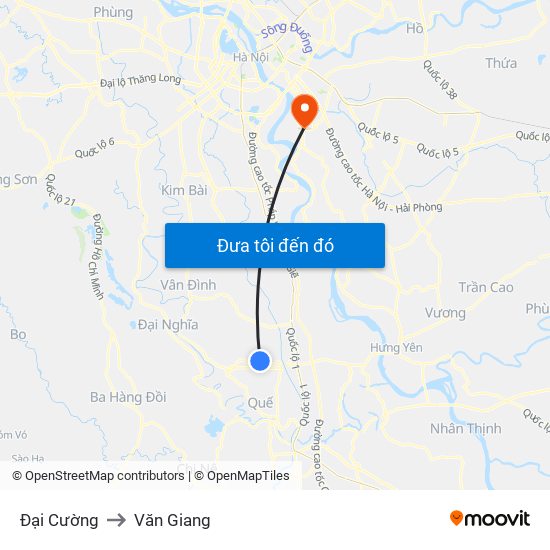 Đại Cường to Văn Giang map