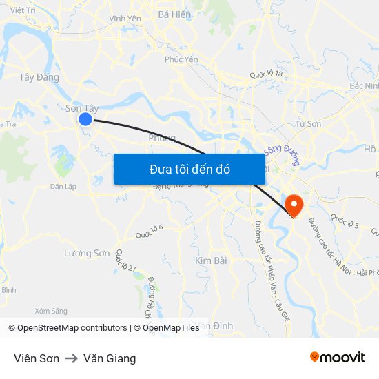 Viên Sơn to Văn Giang map