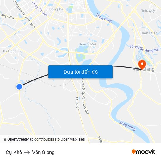 Cự Khê to Văn Giang map