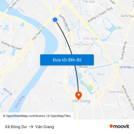 Xã Đông Dư to Văn Giang map
