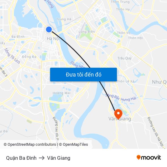 Quận Ba Đình to Văn Giang map