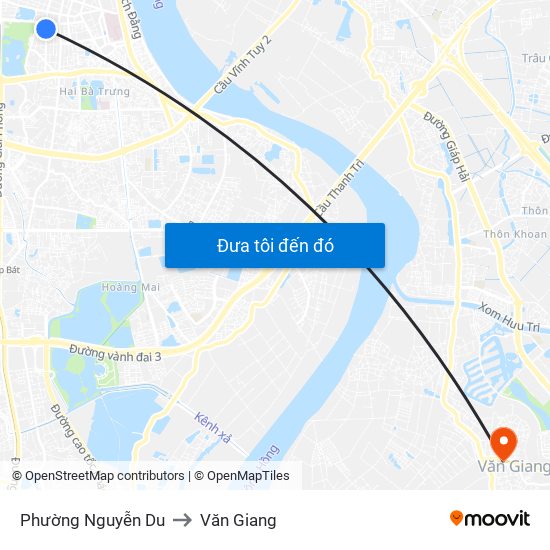 Phường Nguyễn Du to Văn Giang map