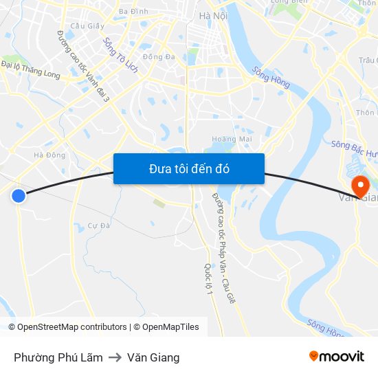 Phường Phú Lãm to Văn Giang map