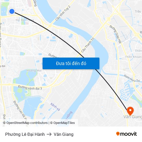 Phường Lê Đại Hành to Văn Giang map
