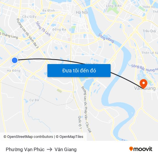 Phường Vạn Phúc to Văn Giang map