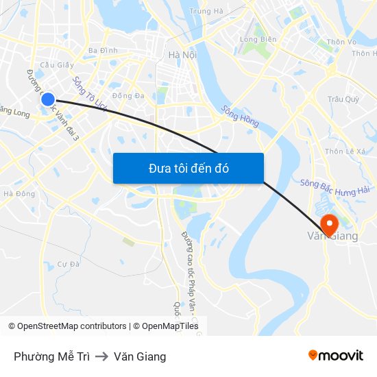 Phường Mễ Trì to Văn Giang map