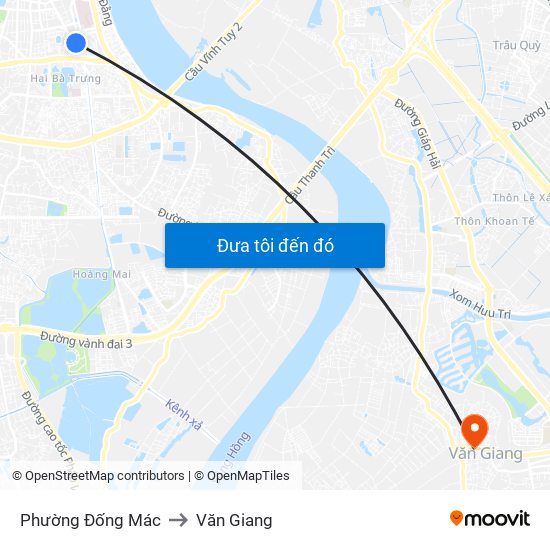Phường Đống Mác to Văn Giang map