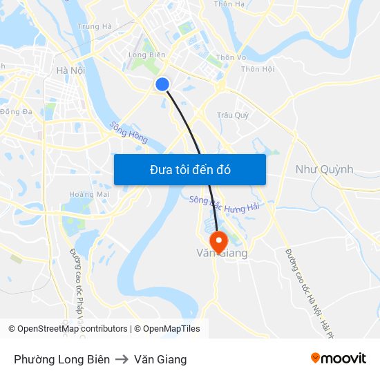 Phường Long Biên to Văn Giang map