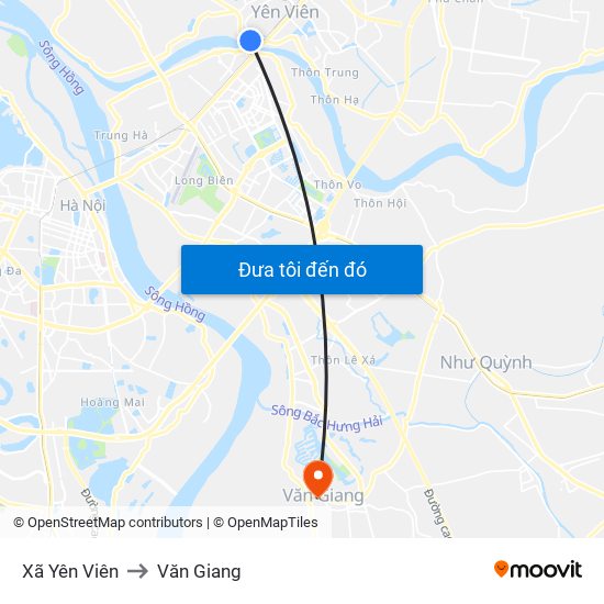 Xã Yên Viên to Văn Giang map