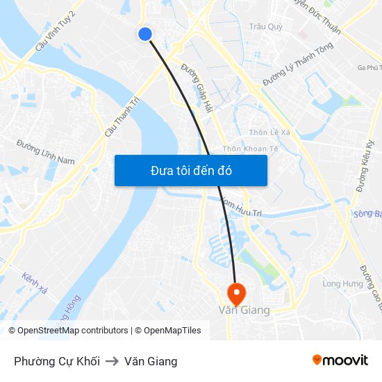 Phường Cự Khối to Văn Giang map