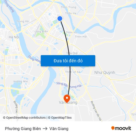 Phường Giang Biên to Văn Giang map