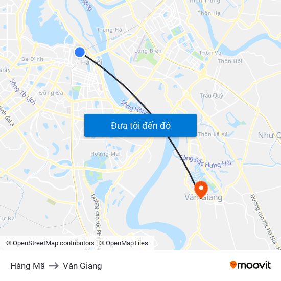 Hàng Mã to Văn Giang map
