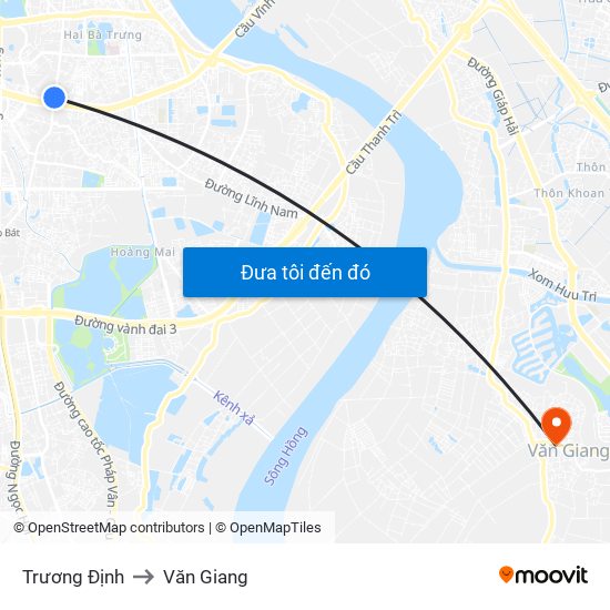 Trương Định to Văn Giang map