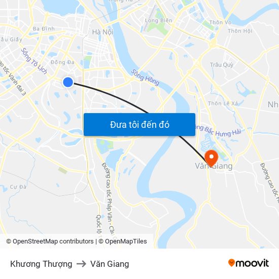 Khương Thượng to Văn Giang map