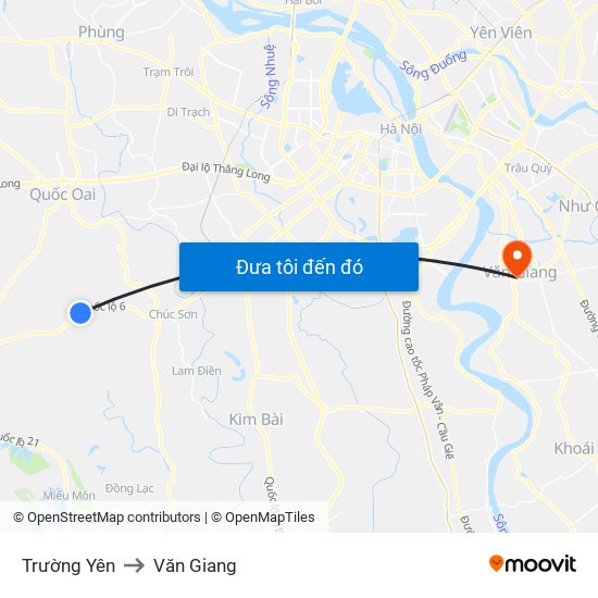 Trường Yên to Văn Giang map