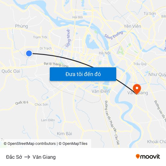 Đắc Sở to Văn Giang map