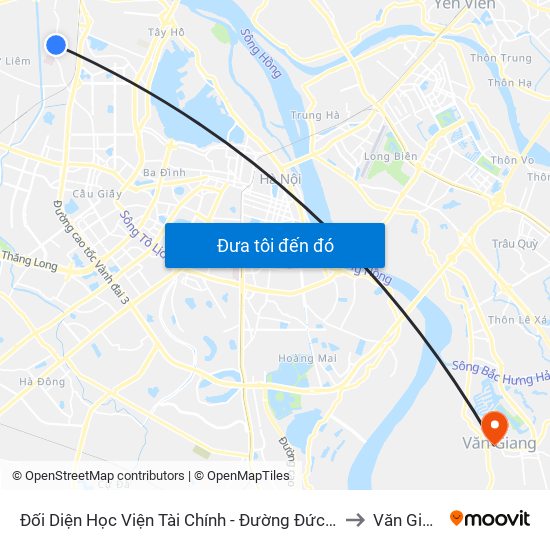 Đối Diện Học Viện Tài Chính - Đường Đức Thắng to Văn Giang map