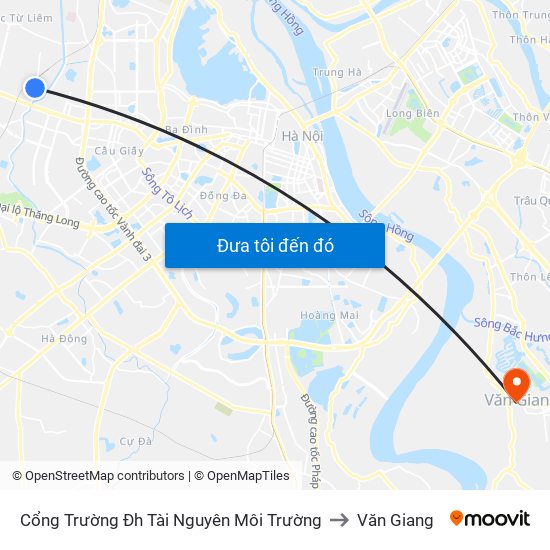 Cổng Trường Đh Tài Nguyên Môi Trường to Văn Giang map
