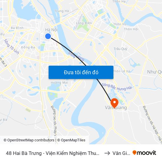 48 Hai Bà Trưng - Viện Kiểm Nghiệm Thuốc Trung Ương to Văn Giang map