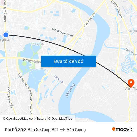 Dải Đỗ Số 3 Bến Xe Giáp Bát to Văn Giang map