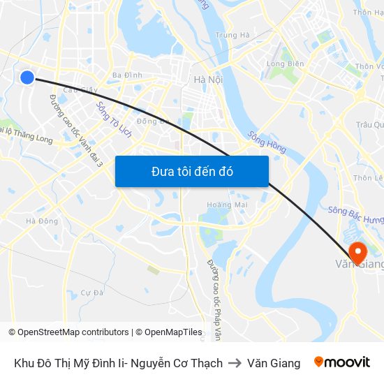 Khu Đô Thị Mỹ Đình Ii- Nguyễn Cơ Thạch to Văn Giang map