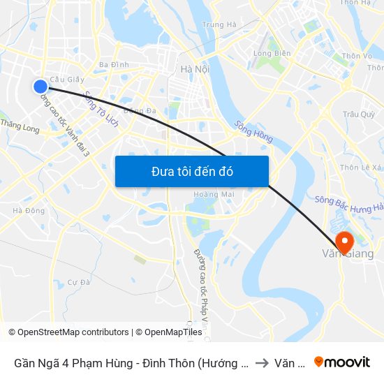 Gần Ngã 4 Phạm Hùng - Đình Thôn (Hướng Đi Khuất Duy Tiến)-Cột Sau to Văn Giang map