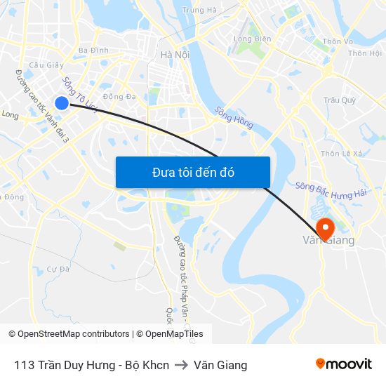 113 Trần Duy Hưng - Bộ Khcn to Văn Giang map
