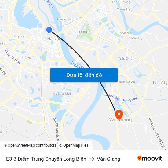 E3.3 Điểm Trung Chuyển Long Biên to Văn Giang map