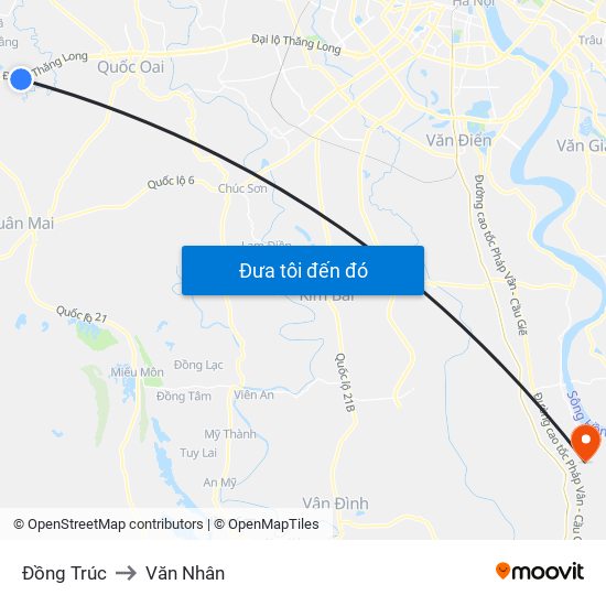 Đồng Trúc to Văn Nhân map